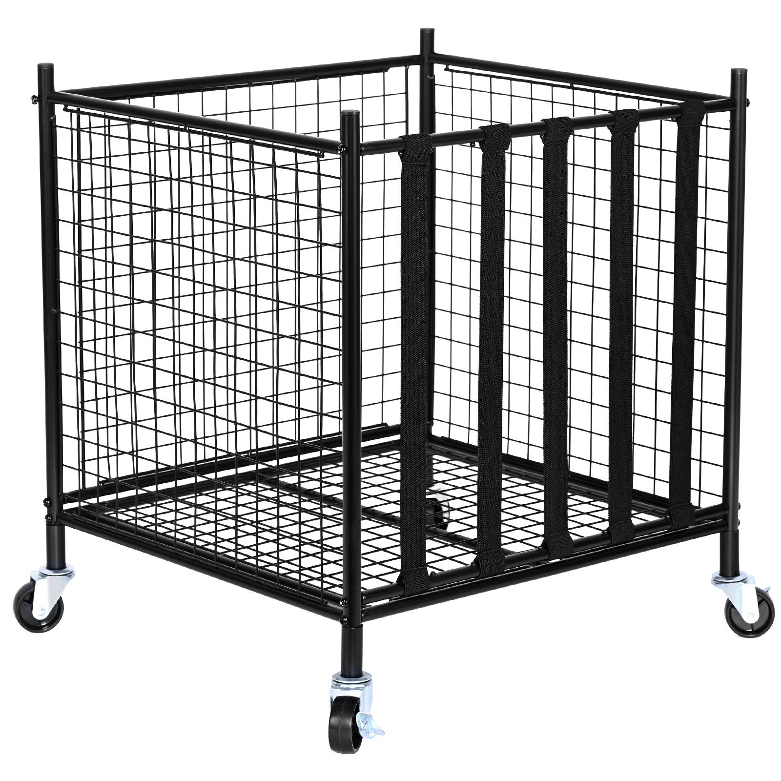 Sports Equipment For Schools - Rollbarer Sportball-Aufbewahrungswagen, Abschließbarer Basketballkorb mit Elastischen