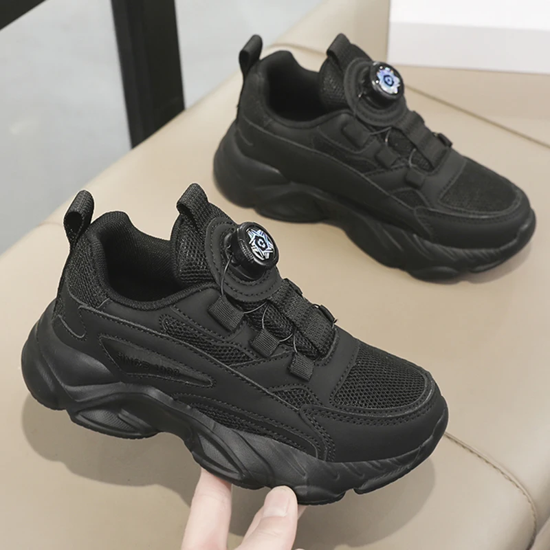 Sports Equipment For Schools - Kindermode-Sportschuhe, atmungsaktive, schwarze Schulschuhe für Schüler,