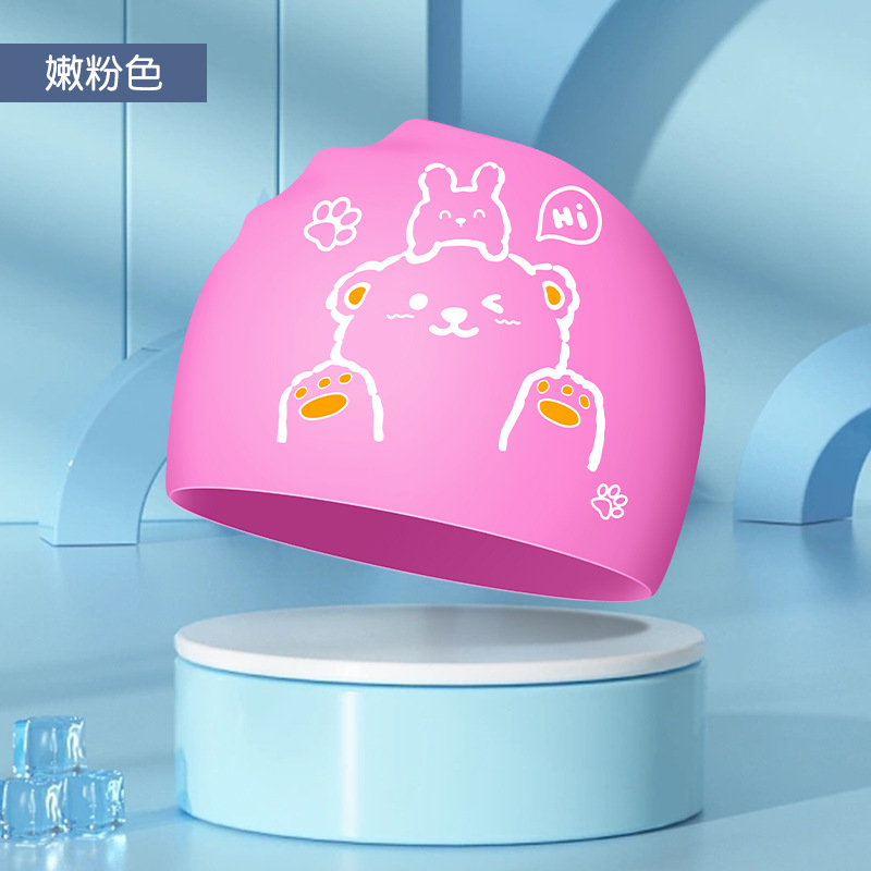 Swim Cap Silicone - Badekappe für Kinder, Jungen und Mädchen,