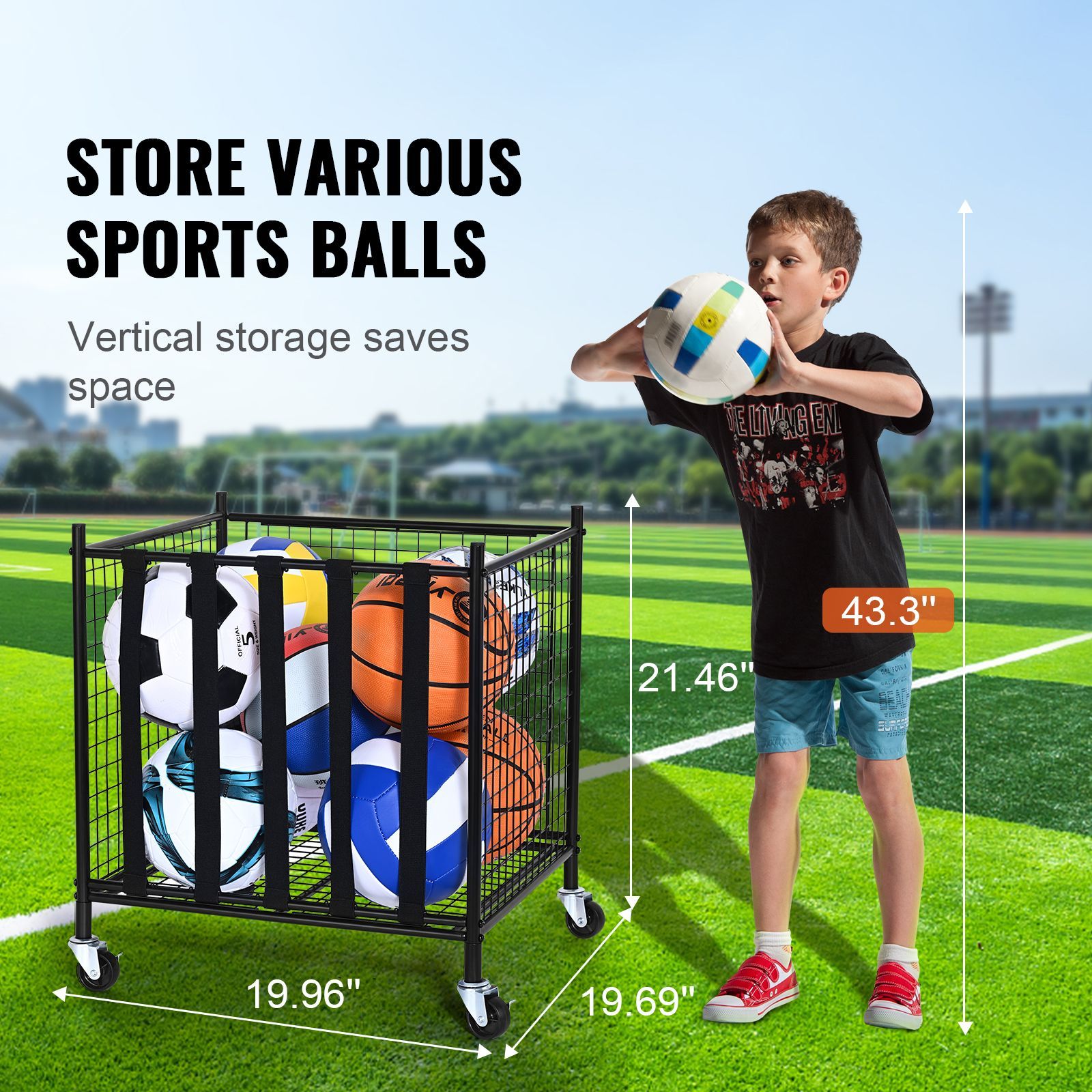 Rollbarer Sportball-Aufbewahru – Sports Equipment For Schools Bewertung und Preis