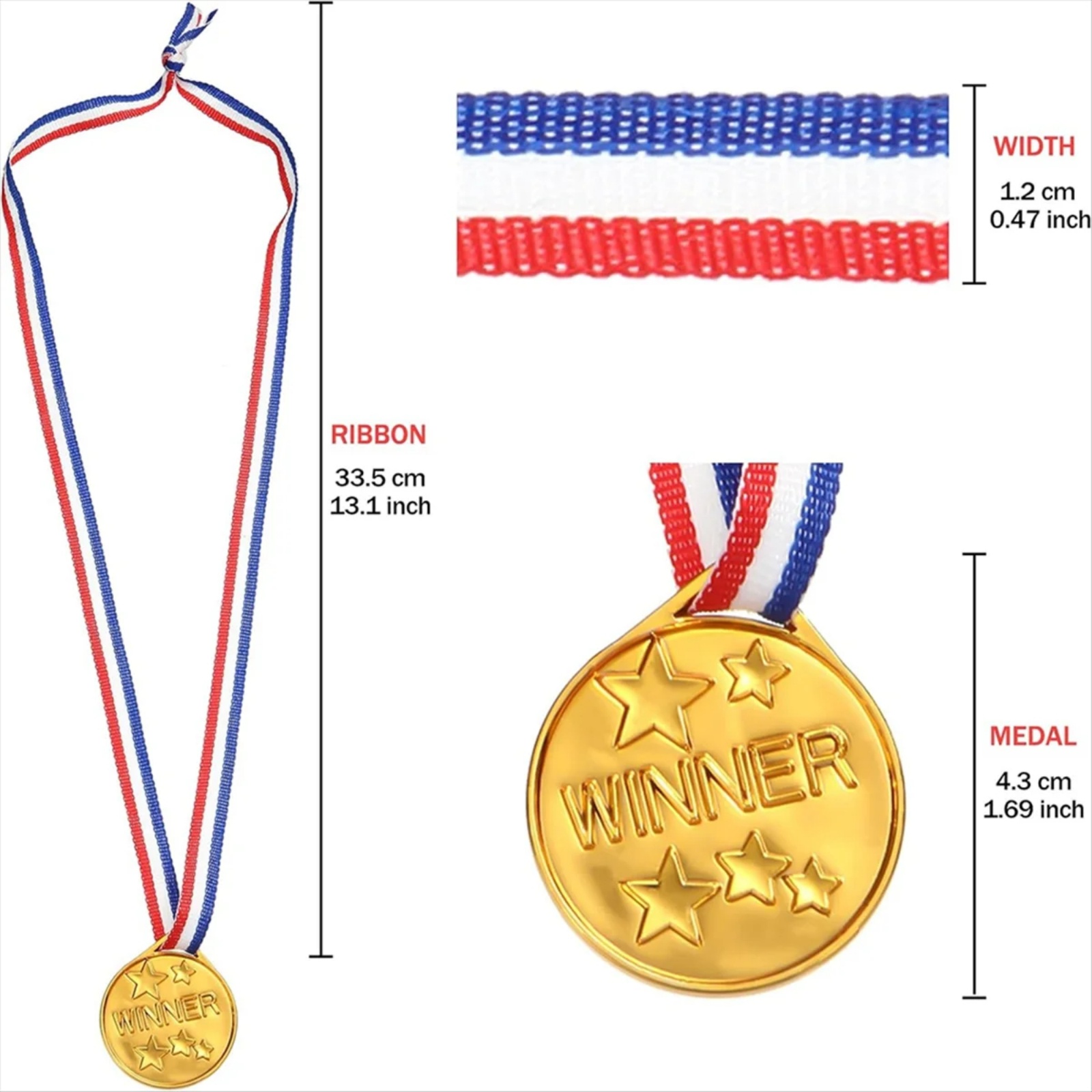 30 Stück goldene Siegermedaill – Sports Equipment For Kindergarten Bewertung und Preis
